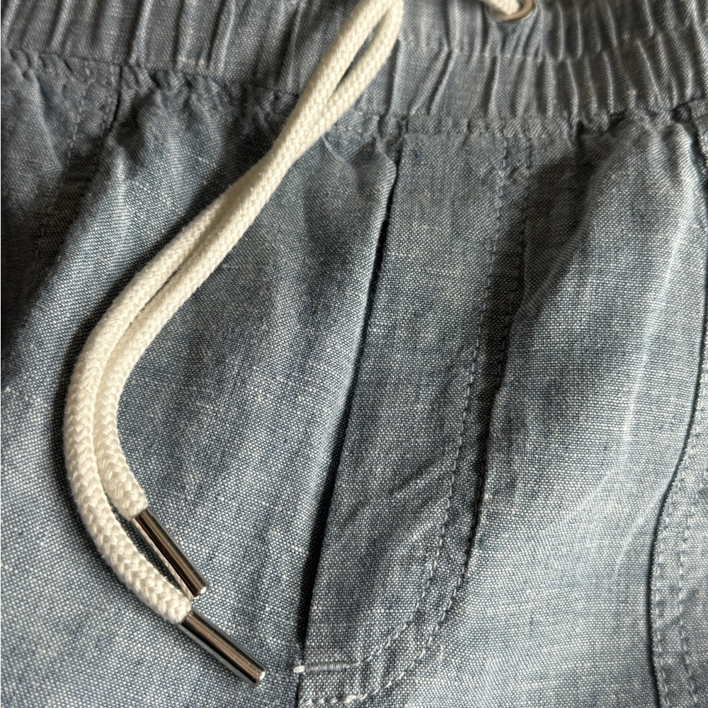 Athleta Cabo Linen Jogger Chambray Texture Size 8 TALL - Picture 13 of 16